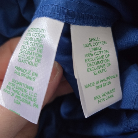 Lilly Pulitzer Isleen Blue Skirted Cotton Romper Womens Size 16 NWOT - Picture 5 of 14